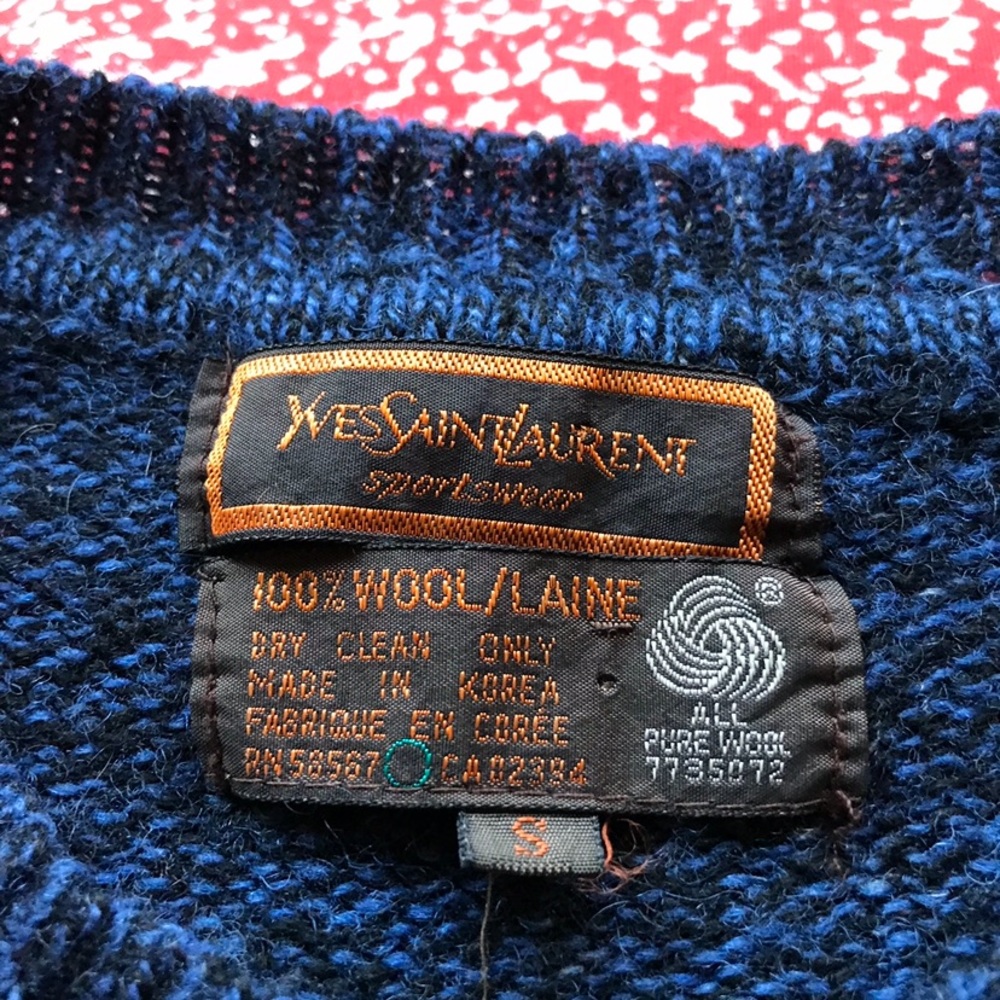 Yves Saint Laurent 100% wool sweater